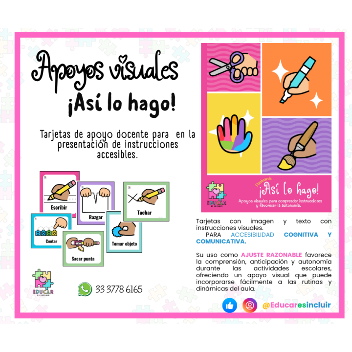¡Así lo hago! ✨FLASHCARD DE INSTRUCCIONES ÁULICAS