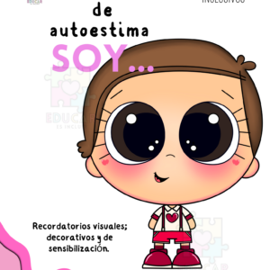 Decretos de autoestima y valores inclusivos. Material recortable